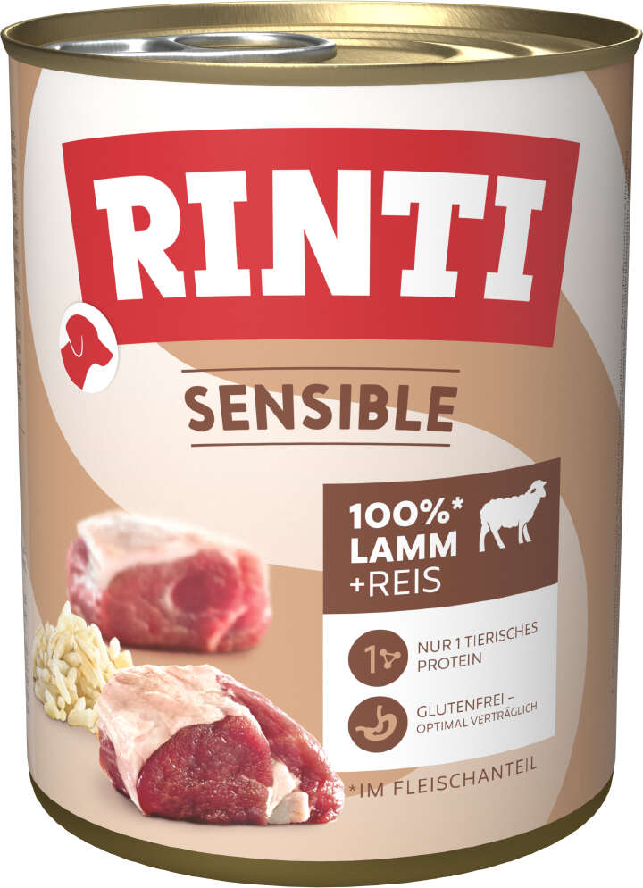 RINTI Hunde-Nassfutter Sensible Lamm & Reis